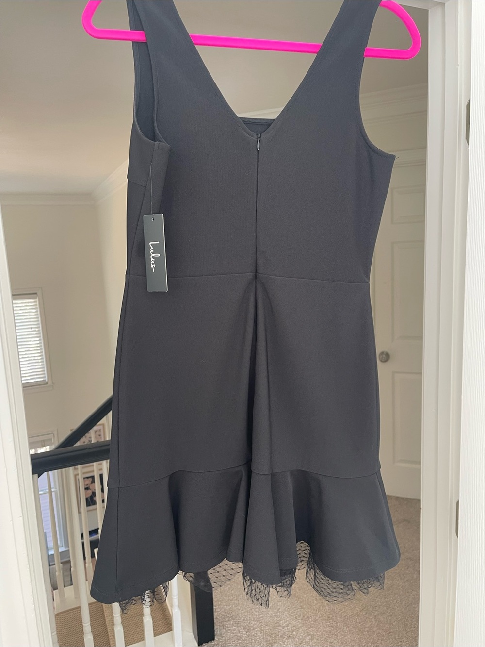 Lulus Black Ruffle-Hem Dress - Picture 2 of 3